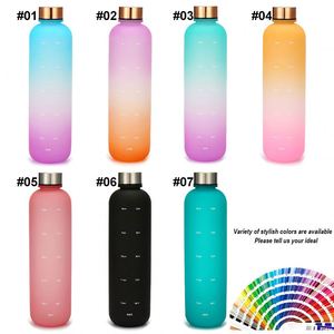 Factory Wholesale <b>Large</b> Capacity BPA-free Plastic Water Bottle Custom Time Scale Fitness Cycling Water Cup With Logo - Product Image 2