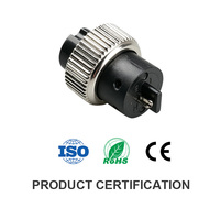 Connecteur femelle GX12 2-7 broches en laiton moulé par injection avec noyau en caoutchouc aviation, à souder pour câblage d'alimentation vidéo embarqué