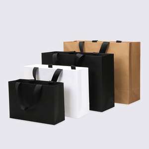 Reinforced for Reuse Carrier <b>Bags</b> Luxury Foldable Paper Shopping <b>Bag</b> with Logo Eco-Friendly Reusable Retail Packaging Heavy-Duty - Product Image 1