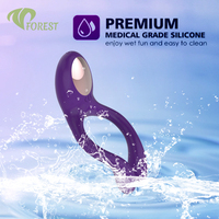 Distribuidor TT Forest Vibrador Eléctrico de 10 Velocidades 100% Impermeable con Anillo para Pene y Testículos para Parejas, Diversión para Adultos, Compra al por Mayor