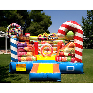 Castillo Inflable Candy Wonderful Land 100% PVC con Tobogán, Combo <span class=keywords><strong>de</strong></span> Tobogán Inflable <span class=keywords><strong>para</strong></span> Exteriores, Castillo con Tobogán <span class=keywords><strong>para</strong></span> Fiestas <span class=keywords><strong>de</strong></span> Niñas - Product Image 2