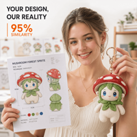 Jouet en peluche personnalisé 'Mystères de la Forêt Champignonnière', Animal en peluche 10CM, Breloque de sac, Boîte mystère, Vente en gros, OEM ODM, Approvisionnement direct usine