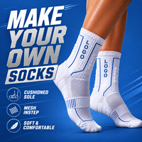 Chaussettes de sport personnalisées avec logo, unisexes, résistantes à l'abrasion, en tissu éponge, chaussettes de basket-ball mi-mollet en coton, chaussettes de course pour toutes les saisons