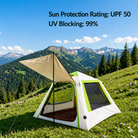 Tente de camping gonflable automatique pour 2-3 personnes, imperméable, coupe-vent, idéale pour la randonnée en famille, la plage ou le camping en plein air