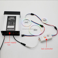 DC12V WS2815 16/24/35 RGB LED Pixel Anneau DIY Adressable 5050 SMD LED Lumière Modules Anneau PCB Cercle Pixel Lumière