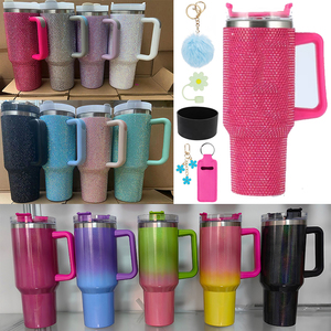 Venta al por mayor 40 oz accesorios viaje 20 40 Oz vaso H2.0 vacío de doble pared taza de regalo de acero inoxidable con asa logotipo personalizado gratis - Product Image 1