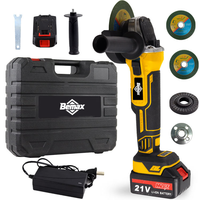 Kit de meuleuse d'angle électrique à batterie lithium-ion 21V, meuleuse d'angle sans fil portable de 125 mm pour usage industriel