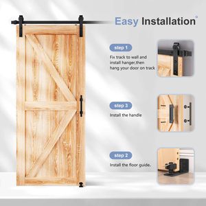 Fully Detachable Steel Movable Tracks Set for <b>Barn</b> <b>Doors</b> for Supermarkets Warehouses Apartments Basements Living Rooms & Hotels - Product Image 2