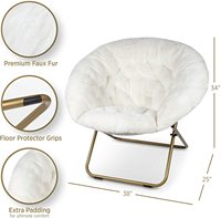 Chaise pliante de camping surdimensionnée, chaise de camping portable, chaise souple et confortable, chaise en forme de soucoupe, vente en gros