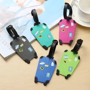 Cute Silicon Blank Luggage Tags Suitcase ID Addres Holder Baggage Tag Portable Label High Quality Travel Accessories Luggage Tag