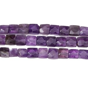 Venta al por mayor AAA grado hecho a mano DIY joyería <span class=keywords><strong>accesorios</strong></span> Natural <span class=keywords><strong>aguamarina</strong></span> amatista cuentas cuadradas turmalina collares semiacabados - Product Image 5