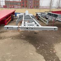 Semi-remorque squelette à structure super robuste de 40 pieds, châssis de conteneur squelette, 3 essieux, capacité de charge de 40 tonnes, modèle de remorque de camion