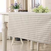 Nappe carrée de Noël à carreaux noirs et blancs, faite main, en coton et lin, écologique, moderne, durable, la plus vendue