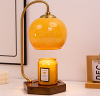 Lampe chauffe-bougie en métal avec minuterie lampe de fusion de bougie électrique lampe chauffe-cire moderne lampe chauffe-bougie réglable à brancher