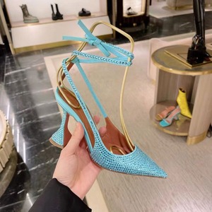 Nuevos zapatos de tacón alto con forma de pezuña, florales, hechos a mano, elegantes y a la moda, con cordones para mayor agarre, sandalias de verano para mujer. - Product Image 2