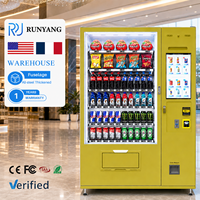 Máquina Expendedora Automática RUNYANG Personalizada para Exteriores, con Pantalla Táctil, Funciona con Monedas, para Bebidas y Aperitivos