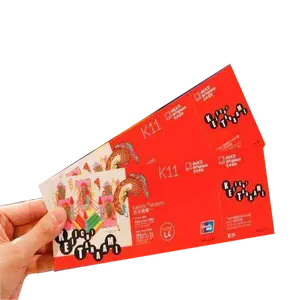 Paper Printing Service Admission Ticket Cardboard Paper Tickets Coupon Printed
