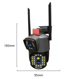 Kamera pintar keamanan bola senjata lensa ganda 3.5 inci keamanan bohlam WiFi kamera keamanan 360 bohlam panorama