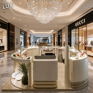 Meubles sur mesure pour boutique de soins de la peau, design d'intérieur de boutique de parfums en bois, vitrine de présentation de cosmétiques pour magasin de maquillage, armoire de présentation - Product Image 2