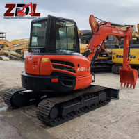 Mini-excavatrice hydraulique sur chenilles Kubota KX155 d'occasion à prix avantageux, 5 tonnes, faible nombre d'heures, matériel de construction