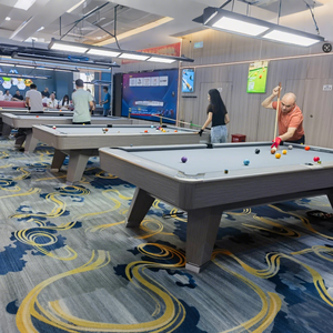 Table de billard professionnelle de 9 pieds, cadre en bois massif, coussin en <span class=keywords><strong>caoutchouc</strong></span>, <span class=keywords><strong>dalle</strong></span> en pierre naturelle gris ardoise, comprend un bâton de billard - Product Image 6