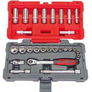 ULTIME®Coffret De Douilles Et Accessoires 3/8 "27 Pièces De Sockets Cofres De Douilles Et Accesoirs Ultimate 3/8 27 Pièces - Product Image 1