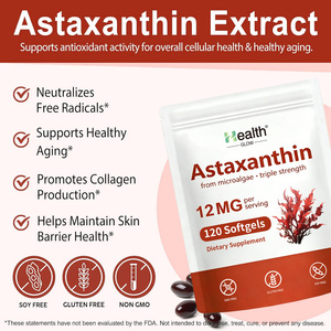 Capsules de Gélules Molles d'Astaxanthine 12mg à Marque Blanche OEM, Antioxydant Naturel pour la Santé des Yeux, de la Peau et des Articulations, Fabricant Certifié GMP - Product Image 4