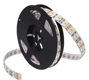 Alto brillo 5M 16.4ft 120LED Filas dobles 5050 Tira de luces LED Flexible Impermeable RGB CCT Cinta Lámparas para DIY Hogar Dormitorio - Product Image 3