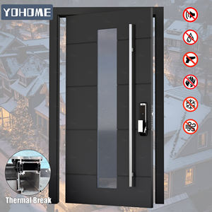 Portes <span class=keywords><strong>d</strong></span>'<span class=keywords><strong>entrée</strong></span> en métal de luxe européennes pour maisons, portes pivotantes extérieures, portes de sécurité résidentielles, <span class=keywords><strong>porte</strong></span> extérieure noire - Product Image 4