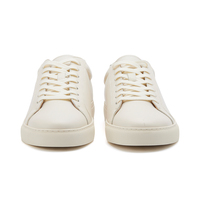 Mocassins en cuir véritable pour hommes, style skateboard, décontractés, à lacets, blancs, hiver/printemps, antidérapants, confortables