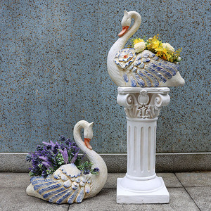 Extérieur Creative Swan Ornement Pot De Fleurs Bambou <span class=keywords><strong>Jardin</strong></span> Cour Disposition pour Maison Aménagement Paysager Balcon <span class=keywords><strong>D</strong></span>écoration pour Maison Pack - Product Image 2