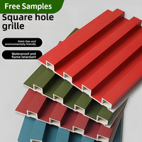 Papan Dinding Dekoratif Serat Kayu Bambu PVC Ramah Lingkungan, Tahan Air, Berongga, Solid, Sampel Gratis