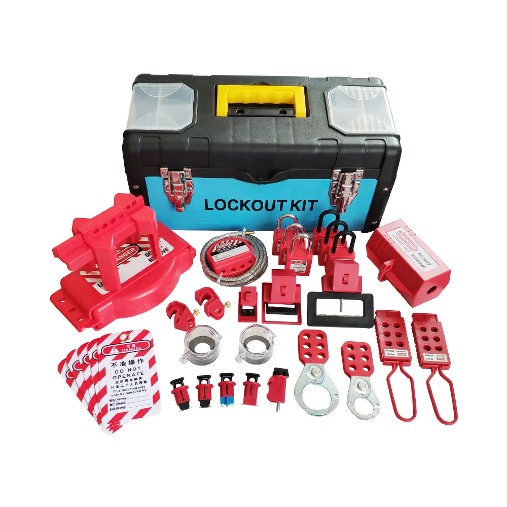 Combination Portable Safety Group Lockout Box Electrical Lockout Electrical Lockout Tool Kit Station