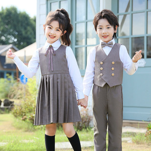 Uniforme Escolar para Estudiantes <span class=keywords><strong>de</strong></span> Primaria, Otoño, Nuevo, Unisex, Jardín <span class=keywords><strong>de</strong></span> Infancia, Mezcla <span class=keywords><strong>de</strong></span> Poliéster, Estilo Académico, <span class=keywords><strong>Coro</strong></span> - Product Image 3