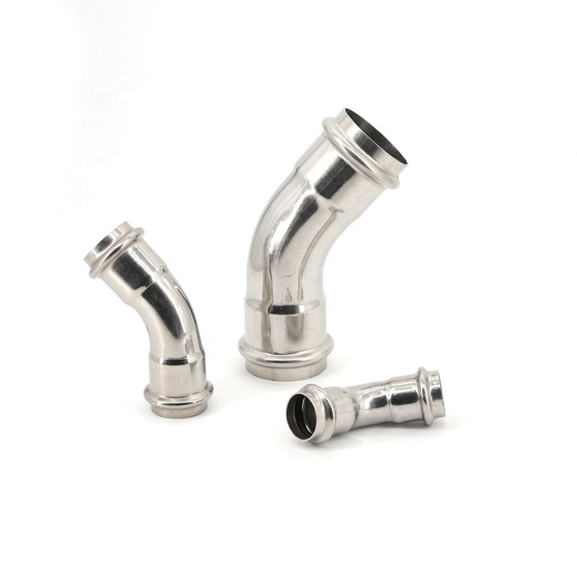 HS High Pressure Stainless Steel 304/316 Pipe Fittings Coupling, Elbow, Tee Press Fittings