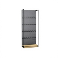 Étagère de supermarché pliable robuste en bois et métal, présentoir de magasin de proximité à panneau perforé, présentoir de vente au détail
