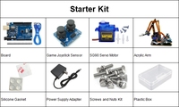 Kit de Brazo Robótico Acrílico OKY1080, Educación STEM, Proyecto de Aprendizaje DIY con Servomotores