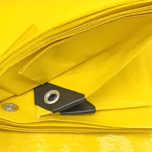 Lona impermeable de plástico pe, color amarillo, con protección UV, precio bajo