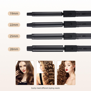 Styler capillaire rotatif de haute qualité 43w 210 °   <span class=keywords><strong>Appareil</strong></span> de lissage et de bouclage à chaleur constante, utilisable sur <span class=keywords><strong>cheveux</strong></span> humides ou secs, avec rouleaux multi-tailles de 0,75 à 1,10 pouces - Product Image 4