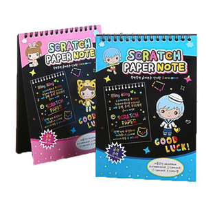 10 PIÈCES livre rayures arc-en-ciel papier Cartes à Colorier Grattage <span class=keywords><strong>Dessin</strong></span> Jouets pour Enfants papier <span class=keywords><strong>carte</strong></span> à gratter gratter - Product Image 4