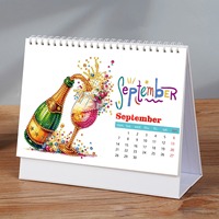 Calendrier de peinture au diamant, Kit de calendrier mensuel de peinture au diamant, ornement de bureau DIY pour adultes débutants