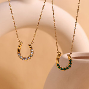 <span class=keywords><strong>Collana</strong></span> con Ciondolo a Morso di <span class=keywords><strong>Cavallo</strong></span> in Acciaio Inossidabile 316L Placcato Oro 14k 18k PVD, Impermeabile, con Logo Personalizzato, Gioielli Raffinati per Donne - Product Image 3