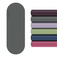 Tapis de yoga pliables en caoutchouc naturel PU écologique antidérapant de qualité supérieure, 5 mm/6 mm, avec logo personnalisé imprimé, forme ovale, avec poignée de transport