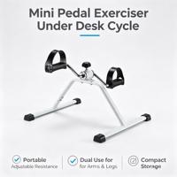 Mini-vélo d'exercice de bureau en acier, durable, écologique, portable et pliable, pour bras et jambes, machine d'exercice des pieds, 100 kg