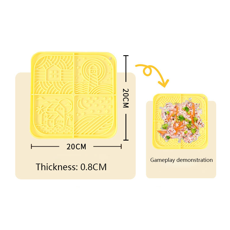 Yellow - Cartoon licking mat