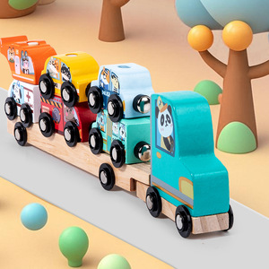 Bloques de <span class=keywords><strong>Tren</strong></span> Magnéticos de Madera Montessori, Compatibles con Vías de <span class=keywords><strong>Tren</strong></span>, Juguete Educativo para Niños Pequeños de 3+ Años - Product Image 1