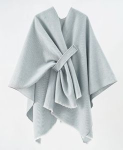 HH HOFNEN, venta al por mayor, moda, Color sólido, diseño de otoño e invierno, chal de Cachemira con sentido, capa monocromática, capa lisa - Product Image 3