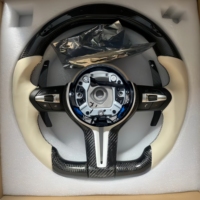 Volant avec affichage LED du régime en fibre de carbone véritable pour BMW F10 F30 F90 F92 F11 F80 F82 F83 F85 F86 F87 X3 X4 X5 M3 M5