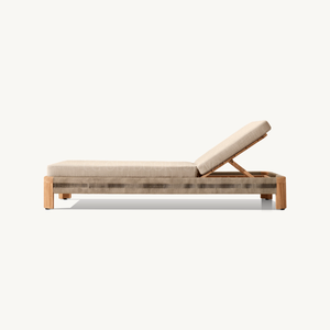La mejor tumbona duradera de teca, cama de día de madera grande y alta para exteriores, silla de ocio de estilo moderno para uso en el patio - Product Image 4
