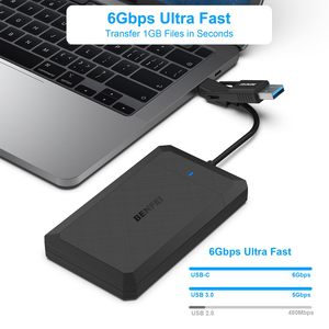 Benfei 2.5 inch SATA để USB Công cụ miễn phí bên ngoài ổ cứng bao vây, Type-C/A để SATA Tương thích cho 2.5 inch <span class=keywords><strong>SSD</strong></span> - Product Image 2